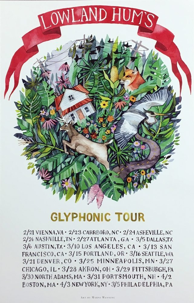 Glyphonic Tour Poster (designed by Marni Manning)