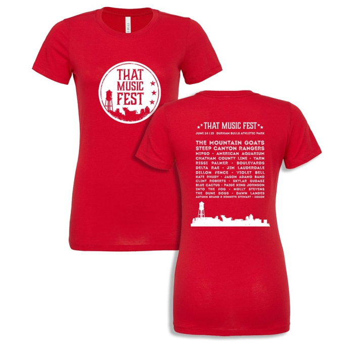 Women's That Music Fest 2022 Lineup T - Red
