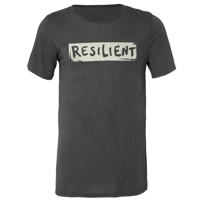 Resilient Tri-Blend T, Dark Grey [RAW NECK]