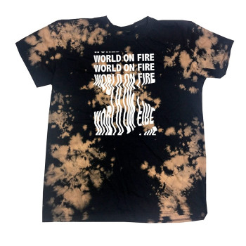 World On Fire Bleach Out T, Black