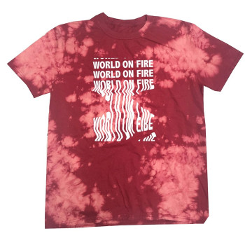 World On Fire Bleach Out T, Red