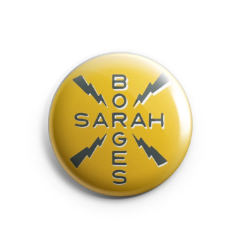Sarah Borges 1" Lightning Bolt Button