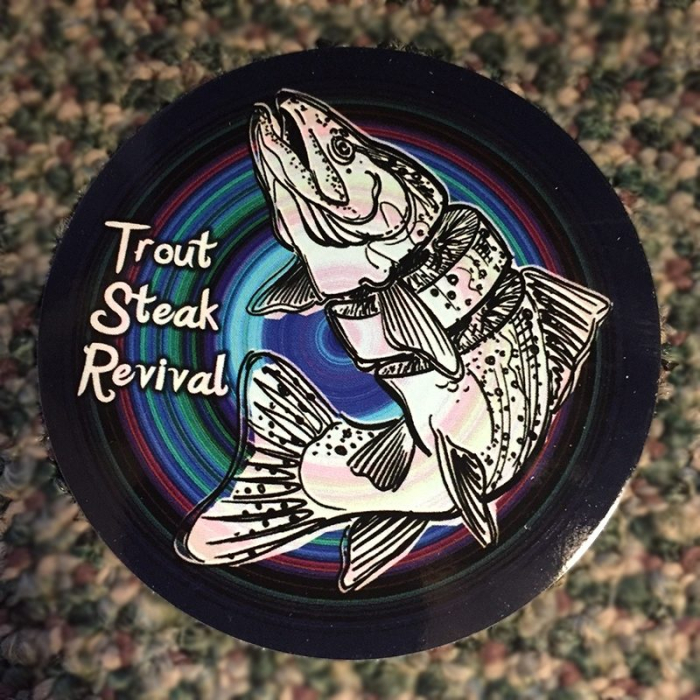Trout Steak Revival Fish Logo Sticker 