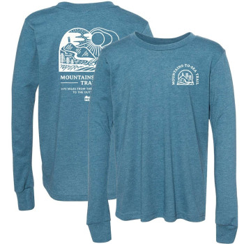 Mountains to Sea Trail Long Sleeve T, Heather Deep Teal 