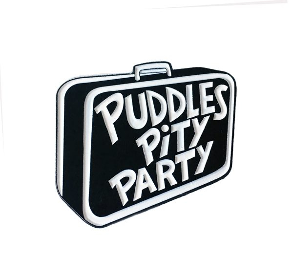 Puddles Suitcase Lapel Pin