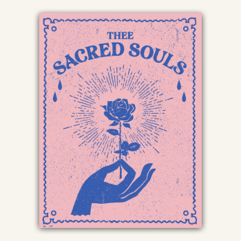 POSTER - Thee Sacred Souls Rose Hand - Pink