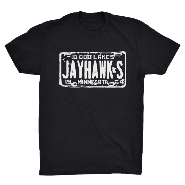 Jayhawks License Plate T, Black 