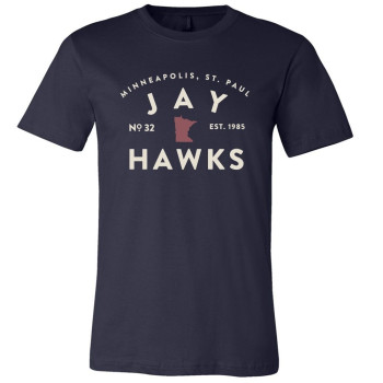 Jayhawks Est.1985 T - Navy
