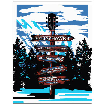 Poster - Jayhawks & Golden Smog - St.Paul, MN December 16, 2023 (Autographed Option Available)