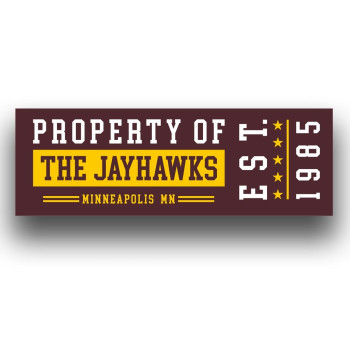 Rectangle Property of The Jayhawks Sticker