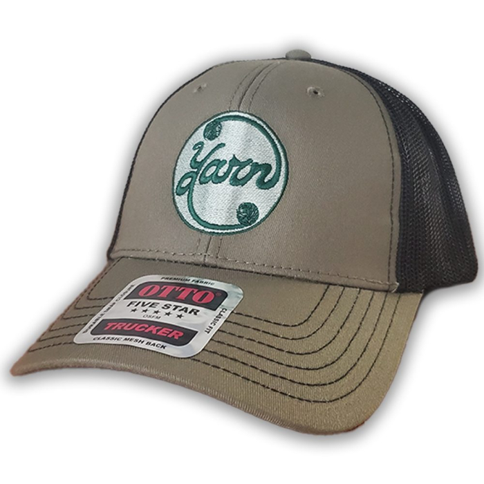 Yarn Green and White Logo Trucker Hat