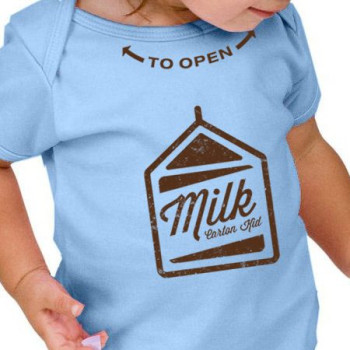 Baby Blue Milk Carton Onesie