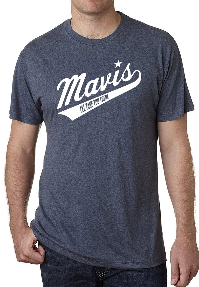 Mavis Staples Baseball Logo T, Indigo