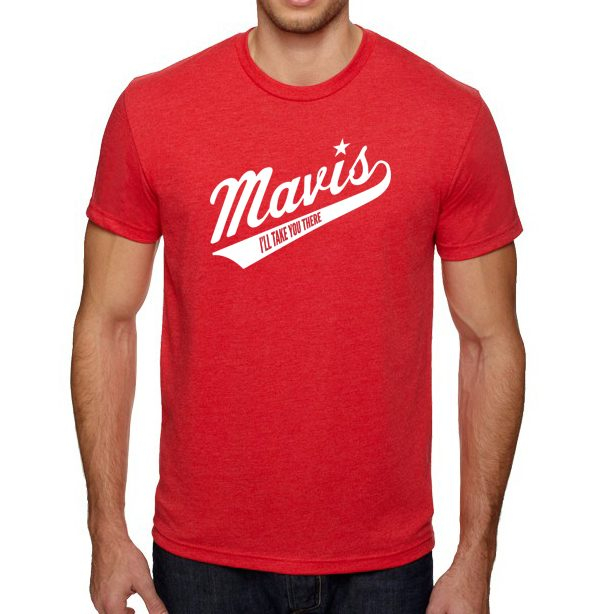 Mavis Staples Baseball Logo T, Red
