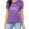 Women's Mavis Staples Circle Logo V-Neck, Purple