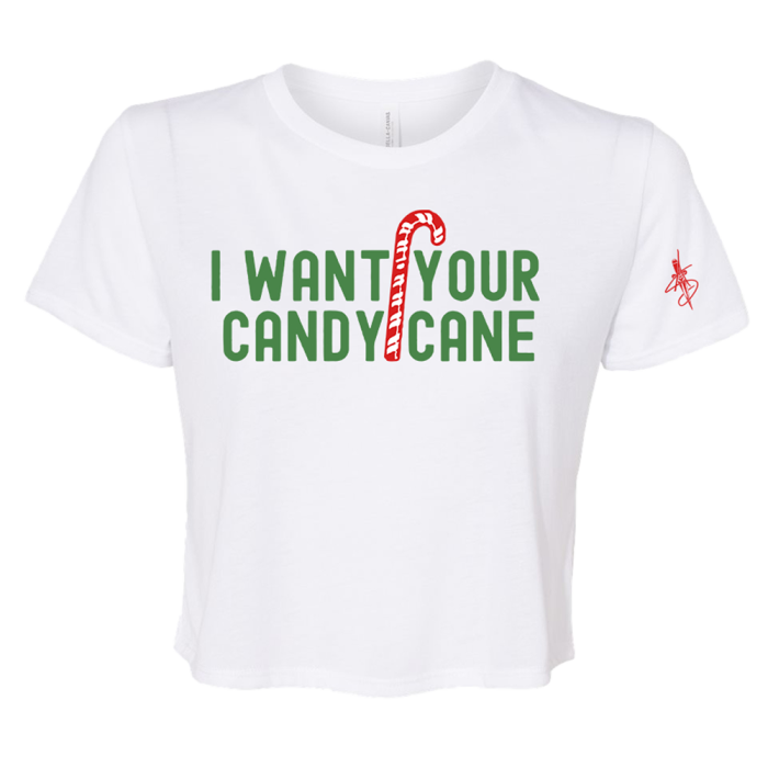 I Want Your Candy Cane Crop T