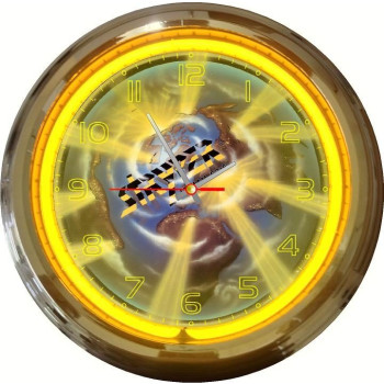 Yellow and Black Attack Clock 
