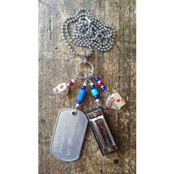 Ace of Harps "Lucky Hand" Dog Tag Necklace