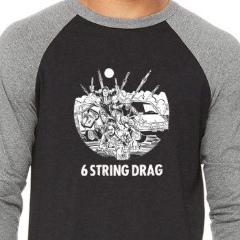 6 String Drag Van 3/4 Sleeve Raglan T 
