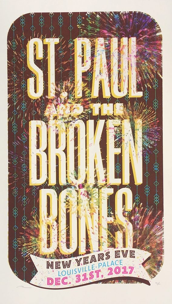 POSTER - St. Paul & the Broken Bones - New Years Eve (Fireworks) 2017 