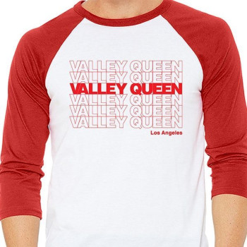 Valley Queen Stacked Logo Raglan T 