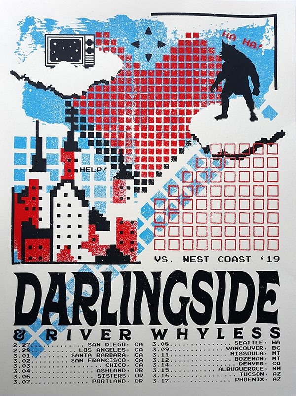 Darlingside 2019 West Coast Tour Poster
